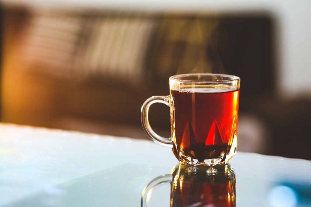 A cup of overnight Pu-erh tea